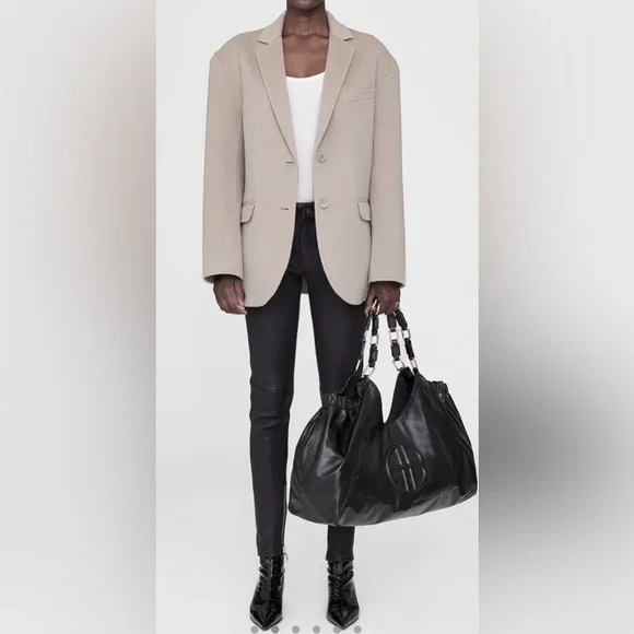 Anine Bing Black Leather Bag - Picture 5 of 16